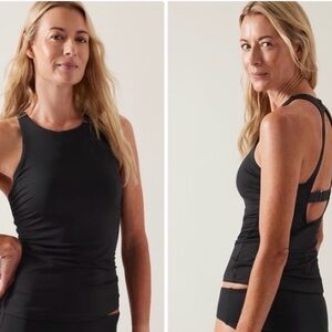 Athleta Maldives Bra Cup Tankini Top 38B/C Black NWT